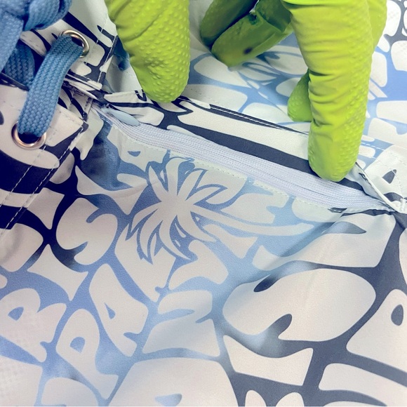 Lanvin Blue Wave Print Swim Trunks - Picture 4 of 9